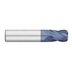 Corner Radius End Mill: 1″ Dia, 1-1/4″ LOC, 1/64″ Radius, 4 Flutes, Solid Carbide 3-1/2″ OAL, 1″ Shank Dia, 30 ° Helix, AlTiN Coated, Corner Radius End, Centercutting