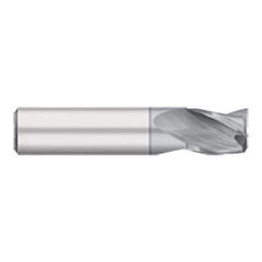 Titan USA - Square End Mills; Mill Diameter (Decimal Inch): 0.0156 ; Number of Flutes: 3 ; Length of Cut (Decimal Inch): 0.0230 ; Material: Solid Carbide ; Finish/Coating: TiCN ; Shank Diameter (Inch): 1/8 - Exact Industrial Supply