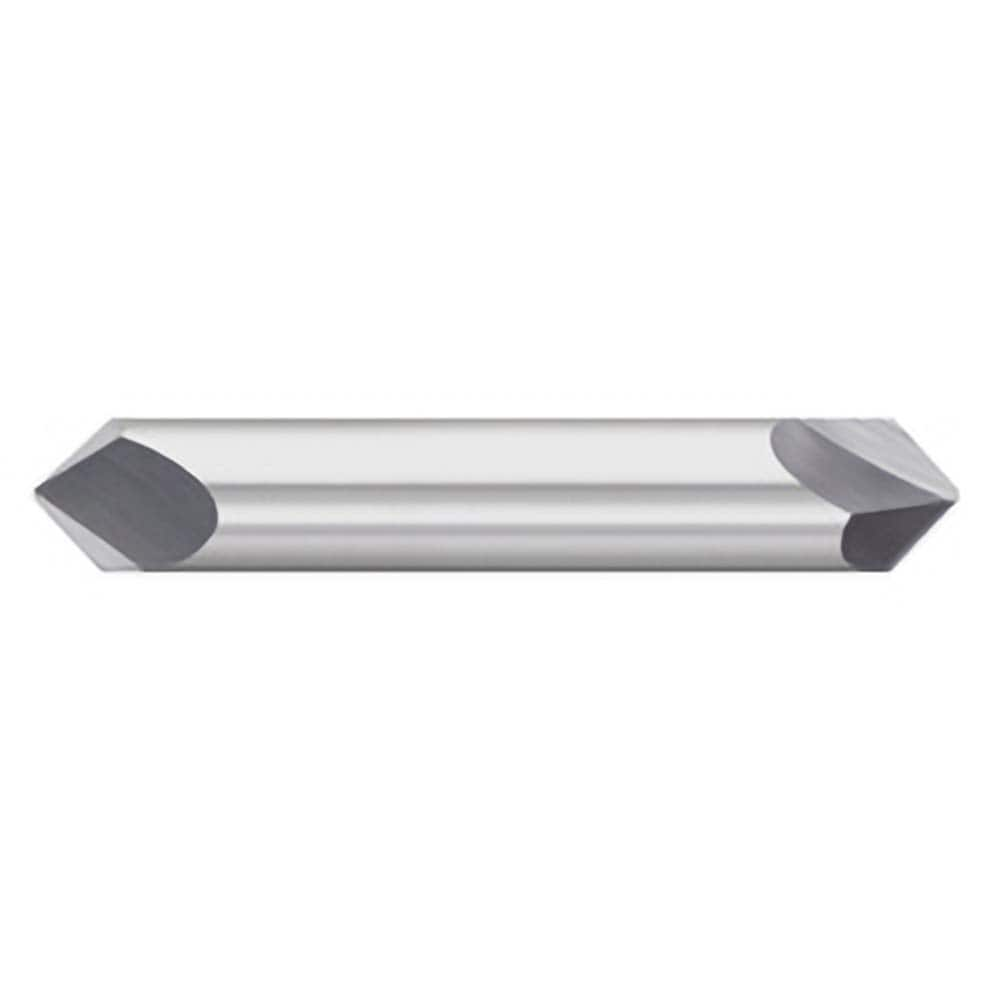 Titan USA - Chamfer Mills; Cutter Head Diameter (Inch): 1/4 ; Included Angle B: 30 ; Included Angle A: 120 ; Chamfer Mill Material: Solid Carbide ; Chamfer Mill Finish/Coating: Uncoated ; Overall Length (Inch): 2-1/2