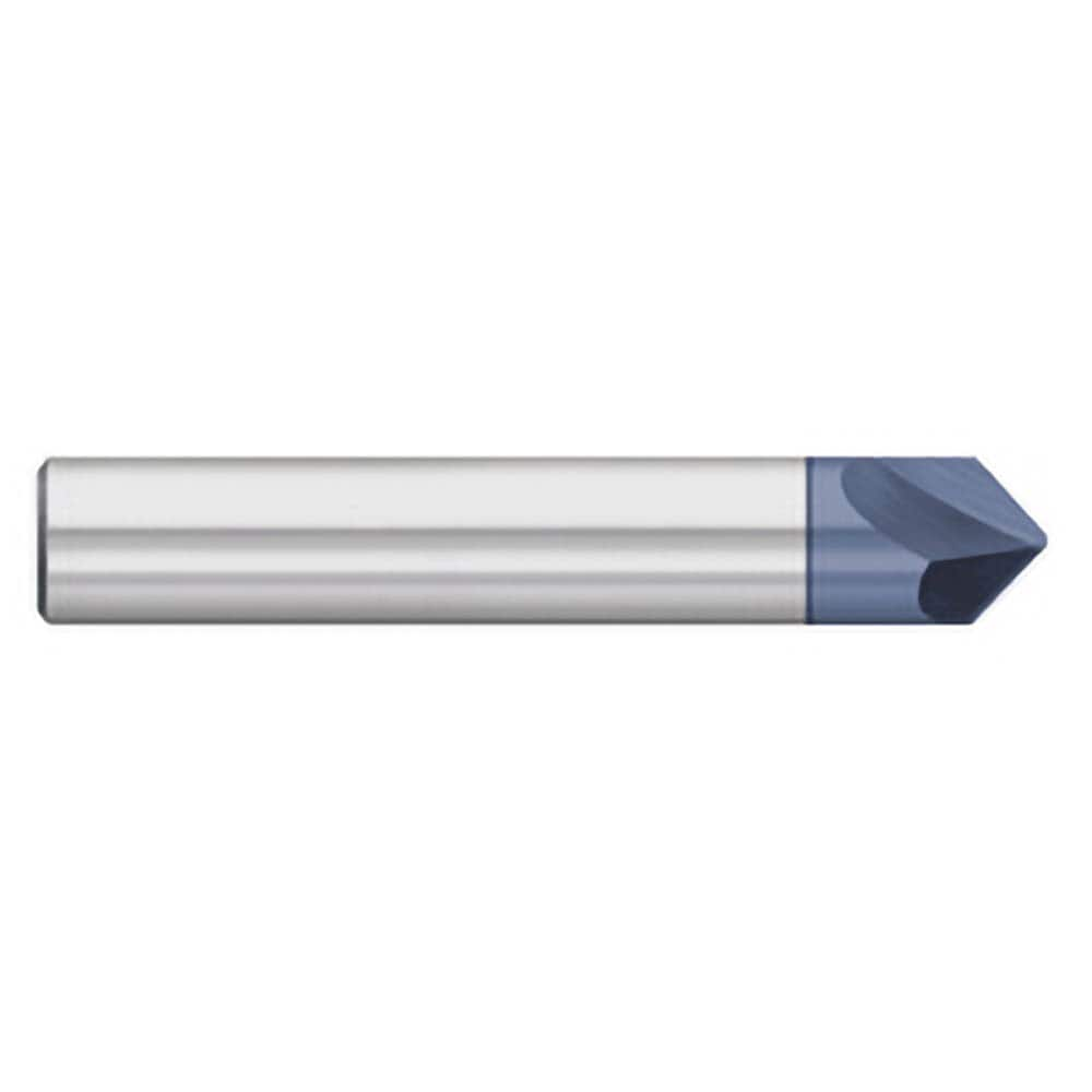 Titan USA - Chamfer Mills; Cutter Head Diameter (Inch): 1/2 ; Included Angle B: 40 ; Included Angle A: 100 ; Chamfer Mill Material: Solid Carbide ; Chamfer Mill Finish/Coating: AlTiN ; Overall Length (Inch): 3 - Exact Industrial Supply