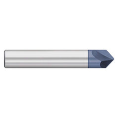 Titan USA - Chamfer Mills; Cutter Head Diameter (Inch): 5/16 ; Included Angle B: 49 ; Included Angle A: 82 ; Chamfer Mill Material: Solid Carbide ; Chamfer Mill Finish/Coating: AlTiN ; Overall Length (Inch): 2-1/2 - Exact Industrial Supply