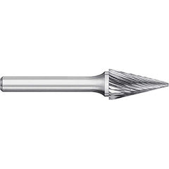 Titan USA - Burrs; Head Shape: Cone ; Industry Specification: SM-61 ; Tooth Style: Single Cut ; Cutting Diameter (Decimal Inch): 0.0938 ; Shank Diameter (Inch): 0.0938 ; Shank Diameter (Decimal Inch): 0.0938 - Exact Industrial Supply