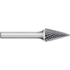 Titan USA - Burrs; Head Shape: Cone ; Industry Specification: SM-42 ; Tooth Style: Double Cut ; Cutting Diameter (Inch): 1/8 ; Cutting Diameter (Decimal Inch): 0.1250 ; Shank Diameter (Inch): 1/8 - Exact Industrial Supply