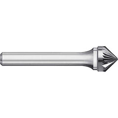 Titan USA - Burrs; Head Shape: Taper ; Industry Specification: SK-3 ; Tooth Style: Single Cut ; Cutting Diameter (Inch): 3/8 ; Cutting Diameter (Decimal Inch): 0.3750 ; Shank Diameter (Inch): 1/4 - Exact Industrial Supply