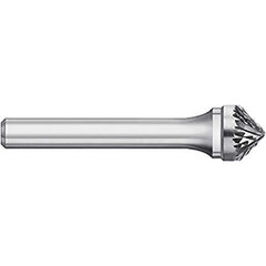 Titan USA - Burrs; Head Shape: Taper ; Industry Specification: SK-1 ; Tooth Style: Double Cut ; Cutting Diameter (Inch): 1/4 ; Cutting Diameter (Decimal Inch): 0.2500 ; Shank Diameter (Inch): 1/4 - Exact Industrial Supply