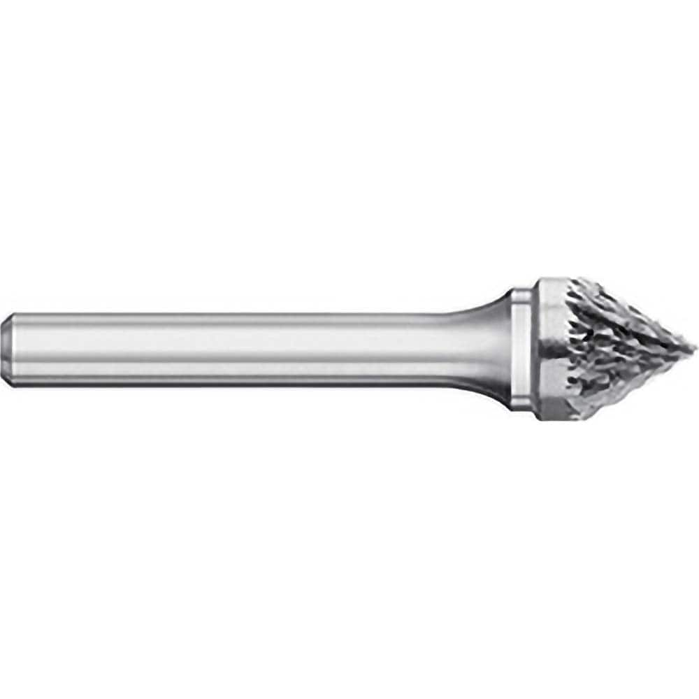 Titan USA - Burrs; Head Shape: Taper ; Industry Specification: SJ-5 ; Tooth Style: Double Cut ; Cutting Diameter (Inch): 1/2 ; Cutting Diameter (Decimal Inch): 0.5000 ; Shank Diameter (Inch): 1/4 - Exact Industrial Supply