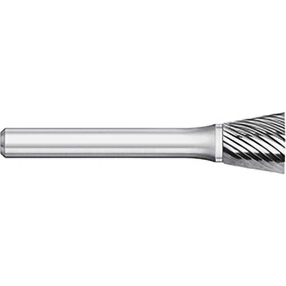 Titan USA - Burrs; Head Shape: Inverted Taper ; Industry Specification: SN-53 ; Tooth Style: Single Cut ; Cutting Diameter (Inch): 3/16 ; Cutting Diameter (Decimal Inch): 0.1875 ; Shank Diameter (Inch): 1/8 - Exact Industrial Supply