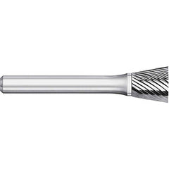 Titan USA - Burrs; Head Shape: Inverted Taper ; Industry Specification: SN-4 ; Tooth Style: Single Cut ; Cutting Diameter (Inch): 1/2 ; Cutting Diameter (Decimal Inch): 0.5000 ; Shank Diameter (Inch): 1/4 - Exact Industrial Supply