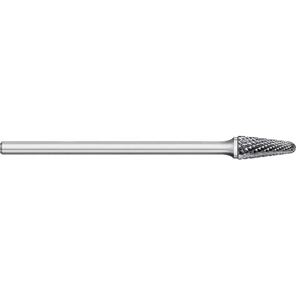 Titan USA - Burrs; Head Shape: Taper w/Radius End ; Industry Specification: SL-4L6 ; Tooth Style: Double Cut ; Cutting Diameter (Inch): 1/2 ; Cutting Diameter (Decimal Inch): 0.5000 ; Shank Diameter (Inch): 1/4 - Exact Industrial Supply