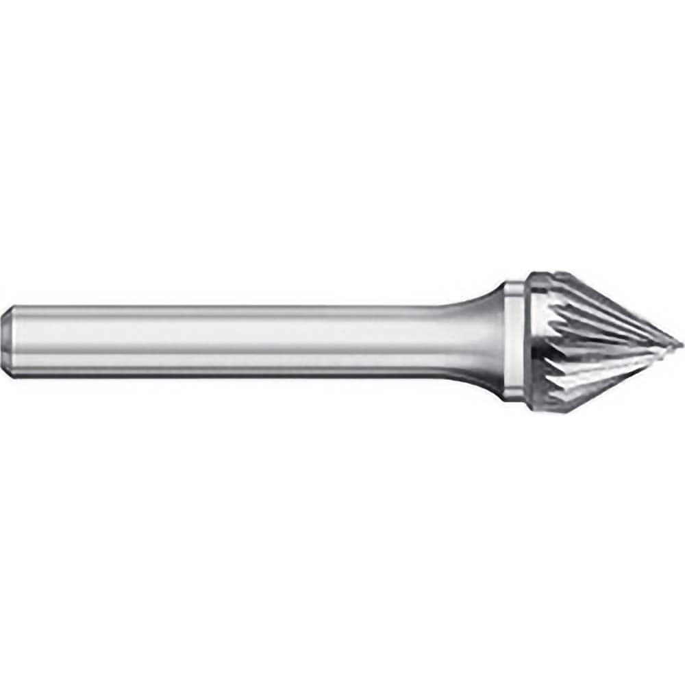 Titan USA - Burrs; Head Shape: Taper ; Industry Specification: SJ-9 ; Tooth Style: Single Cut ; Cutting Diameter (Inch): 1 ; Cutting Diameter (Decimal Inch): 1.0000 ; Shank Diameter (Inch): 1/4 - Exact Industrial Supply