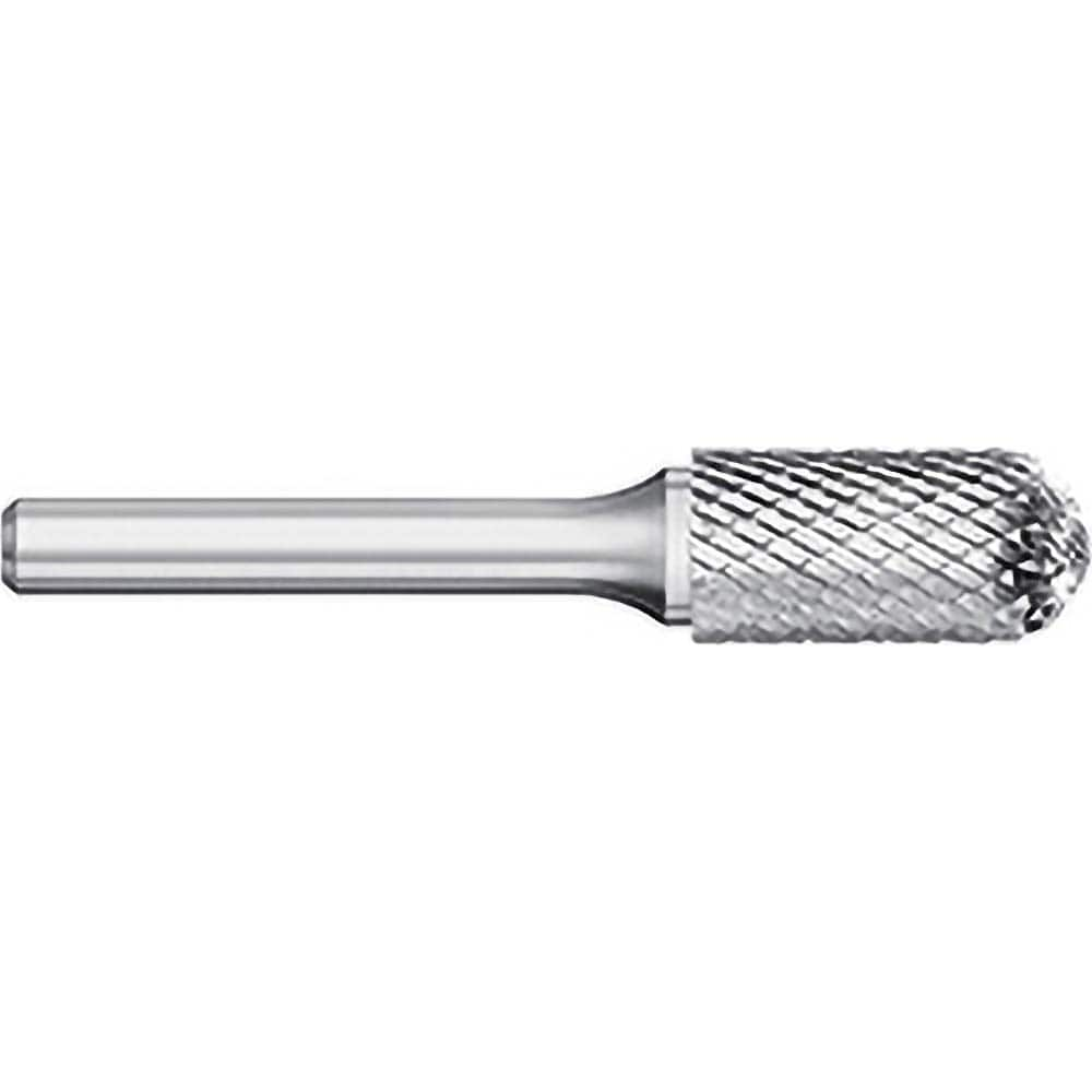 Titan USA - Burrs; Head Shape: Cylinder Ball End ; Industry Specification: SC-41 ; Tooth Style: Double Cut ; Cutting Diameter (Decimal Inch): 0.0938 ; Shank Diameter (Inch): 1/8 ; Shank Diameter (Decimal Inch): 1/8 - Exact Industrial Supply