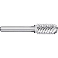 Titan USA - Burrs; Head Shape: Cylinder Ball End ; Industry Specification: SC-7 ; Tooth Style: Single Cut ; Cutting Diameter (Inch): 3/4 ; Cutting Diameter (Decimal Inch): 0.7500 ; Shank Diameter (Inch): 1/4 - Exact Industrial Supply