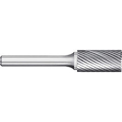 Titan USA - Burrs; Head Shape: Cylinder w/End Cut ; Industry Specification: SB-3 ; Tooth Style: Single Cut ; Cutting Diameter (Inch): 3/8 ; Cutting Diameter (Decimal Inch): 0.3750 ; Shank Diameter (Inch): 1/4 - Exact Industrial Supply