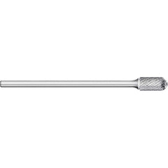 Titan USA - Burrs; Head Shape: Cylinder Ball End ; Industry Specification: SC-3X ; Tooth Style: Double Cut ; Cutting Diameter (Inch): 3/8 ; Cutting Diameter (Decimal Inch): 0.3750 ; Shank Diameter (Inch): 1/4 - Exact Industrial Supply