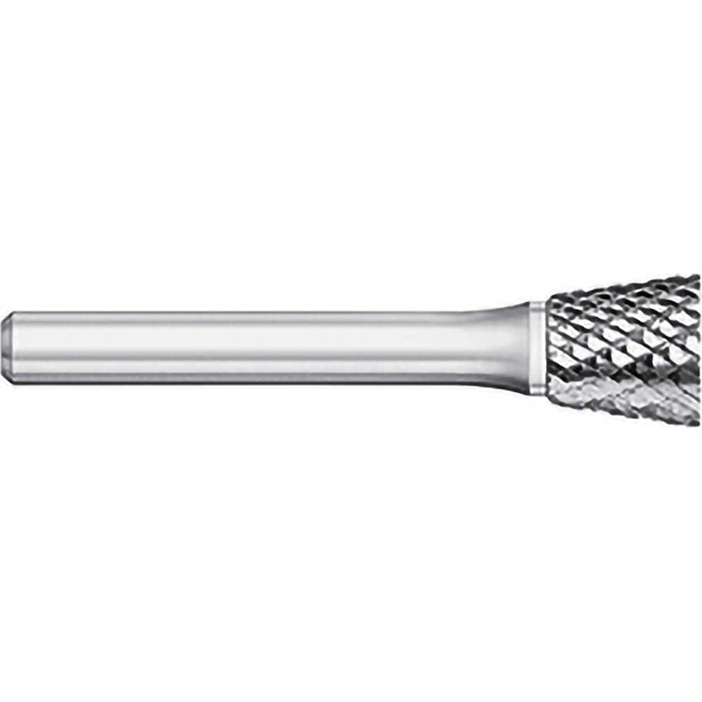 Titan USA - Burrs; Head Shape: Inverted Taper ; Industry Specification: SN-41 ; Tooth Style: Double Cut ; Cutting Diameter (Decimal Inch): 0.0938 ; Shank Diameter (Inch): 1/8 ; Shank Diameter (Decimal Inch): 1/8 - Exact Industrial Supply