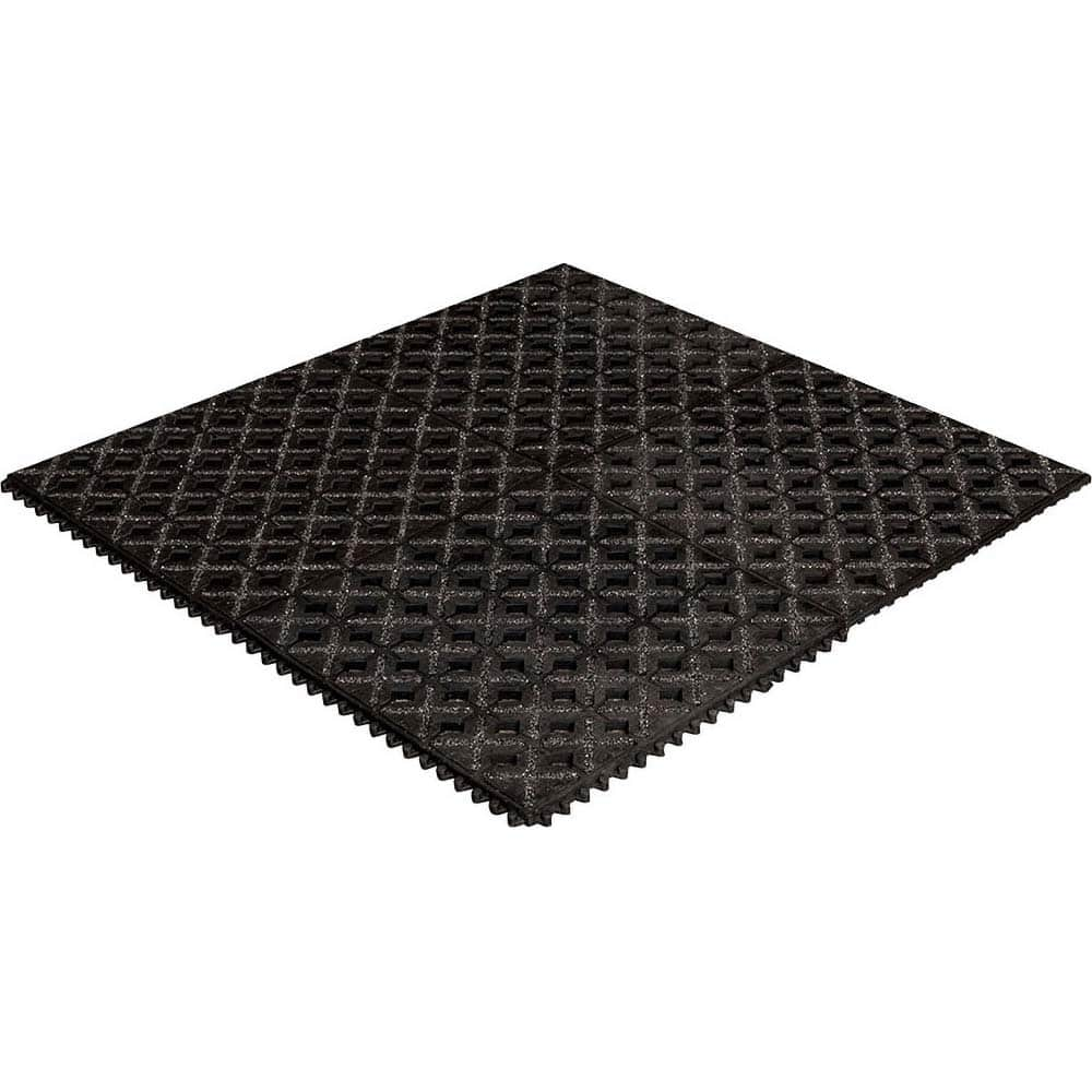 Crown Matting - Anti-Fatigue Matting; Dry or Wet Environment: Wet ; Length (Feet): 6.000 ; Width (Inch): 39 ; Thickness (Inch): 3/4 ; Surface Pattern: Molded; Raised Squares ; Surface Material: Nitrile Blend - Exact Industrial Supply