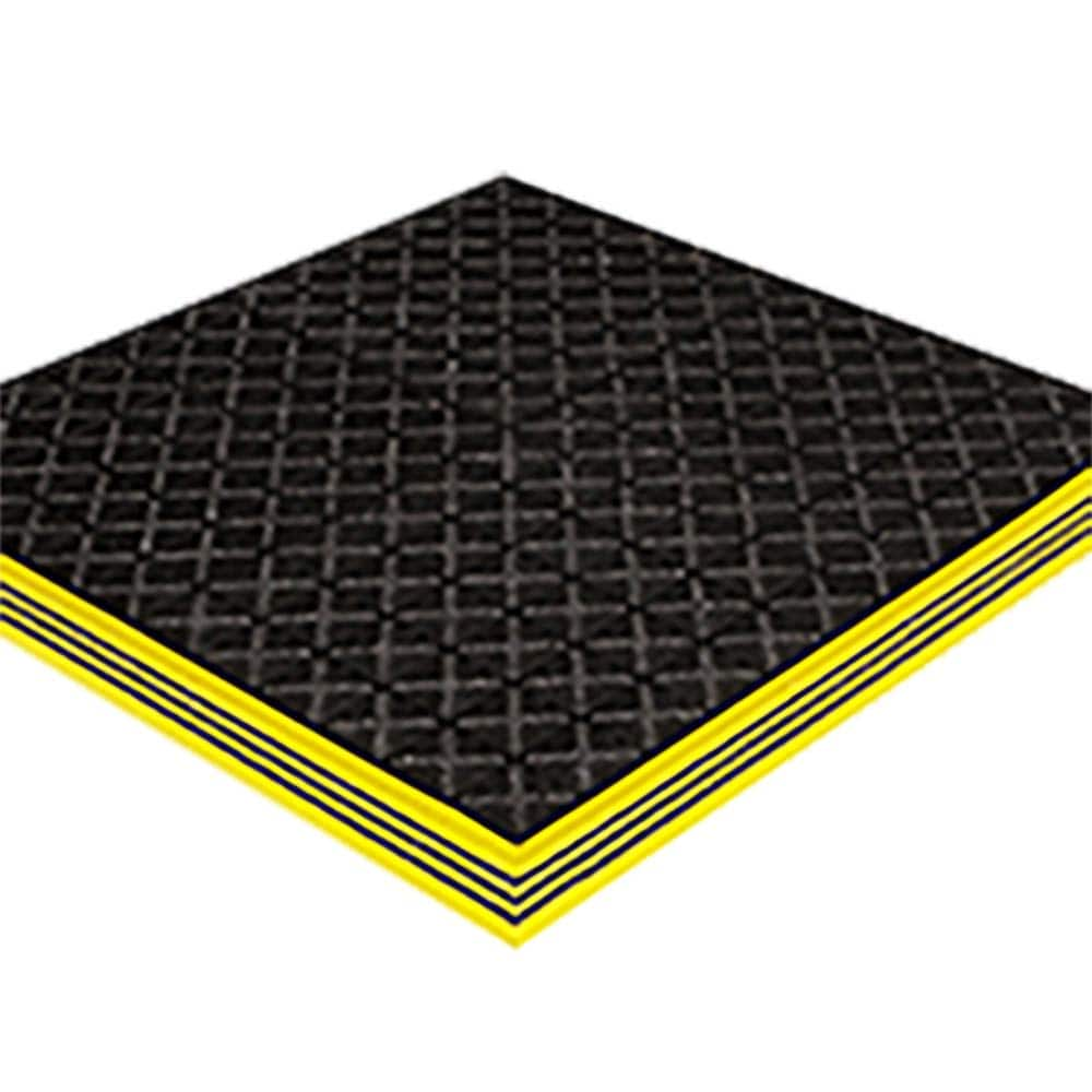 Crown Matting - Anti-Fatigue Matting; Dry or Wet Environment: Wet ; Length (Feet): 6.000 ; Width (Inch): 39 ; Thickness (Inch): 3/4 ; Surface Pattern: Molded; Raised Squares ; Surface Material: Nitrile Blend - Exact Industrial Supply