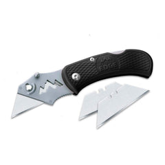 Outdoor Edge - Utility Knives, Snap Blades & Box Cutters; Type: Utility Knife ; Blade Type: Plain Edge ; Number of Blades Included: 3 ; Number of Blades: 3 ; Handle Material: Glass-Reinforced Nylon ; Color: Black - Exact Industrial Supply