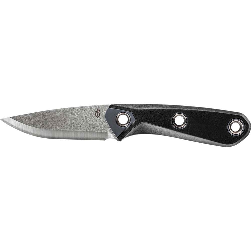 Gerber - Fixed Blade Knives; Trade Type: Fixed Blade Knife ; Blade Length (Inch): 3.18 ; Blade Type: Fine Edge ; Blade Material: 420 High Carbon Steel ; Overall Length (Inch): 7.5 ; Color: Black - Exact Industrial Supply