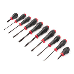 Screwdriver Sets; Screwdriver Types Included: Slotted; Phillips; Container Type: None; Finish: Black Oxide; Number Of Pieces: 10; Contents: #0-3; 1/8-5/16″