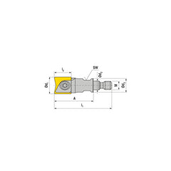 Indexable Ball Nose End Mills; Milling Diameter: 10.00 mm; Maximum Depth Of Cut: 11.50 mm; Shank Diameter: 10.00 mm; Shank Type: Modular; Compatible Insert Style: XOHX; Compatible Insert Size Code: XO.X 10..; Toolholder Style: Carbide Shank; Series: K 200