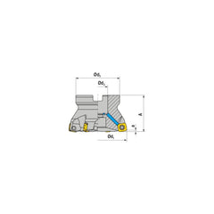 Indexable High-Feed Face Mills; Minimum Cutting Diameter: 3.0000 in; Maximum Cutting Diameter: 3.0000 in; Maximum Depth Of Cut: 0.1300 in; Arbor Hole Diameter (mm): 1.00; Compatible Insert Size Code: XOLX 1906..; Maximum Ramping Angle: 1.8; Series: AHFC-1