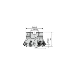 Indexable High-Feed Face Mills; Minimum Cutting Diameter: 34.00 mm; Maximum Cutting Diameter: 42.00 mm; Maximum Depth Of Cut: 3.60 mm; Arbor Hole Diameter (mm): 16.00; Compatible Insert Size Code: XDLX 09T3..; Maximum Ramping Angle: 1.1; Series: AHFC-09;