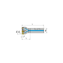 Indexable Chamfer & Angle End Mills; Minimum Cutting Diameter (mm): 20.00; Maximum Cutting Diameter (mm): 28.40; Lead Angle: 45; Maximum Depth of Cut (mm): 4.00; Compatible Insert Size Code: SD.. 0903..; Shank Type: Weldon Flat; Shank Diameter (Inch): 20;