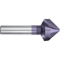 Magafor - 10.4mm Head Diam, 15/64" Shank Diam, 90° Cobalt Countersink - 1-3/4" OAL, Single End, Straight Shank, Right Hand Cut - A1 Tooling