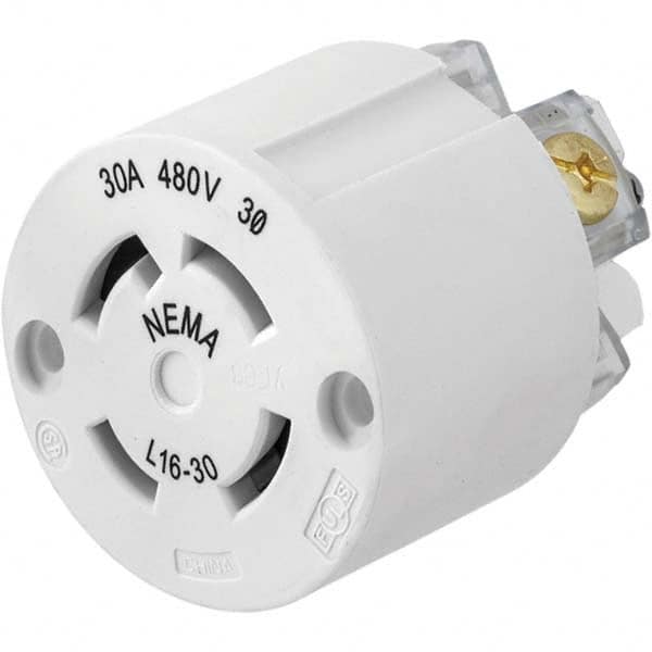 Hubbell Wiring Device-Kellems - 3-Phase Delta 480 VAC 30A NEMA L16-30R Industrial Twist Lock Connector - A1 Tooling