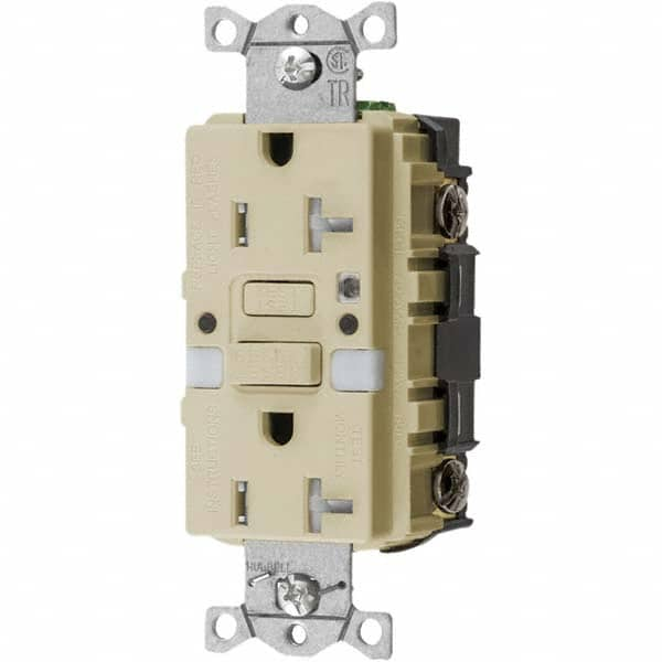 Hubbell Wiring Device-Kellems - GFCI Receptacles Grade: Commercial Color: Ivory - A1 Tooling