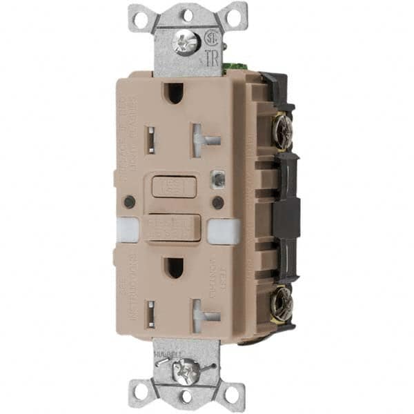 Hubbell Wiring Device-Kellems - GFCI Receptacles Grade: Commercial Color: Almond - A1 Tooling