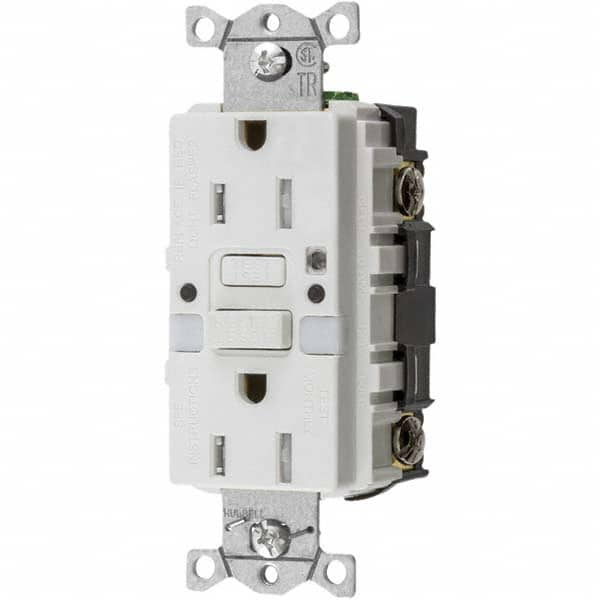 Hubbell Wiring Device-Kellems - GFCI Receptacles Grade: Commercial Color: White - A1 Tooling