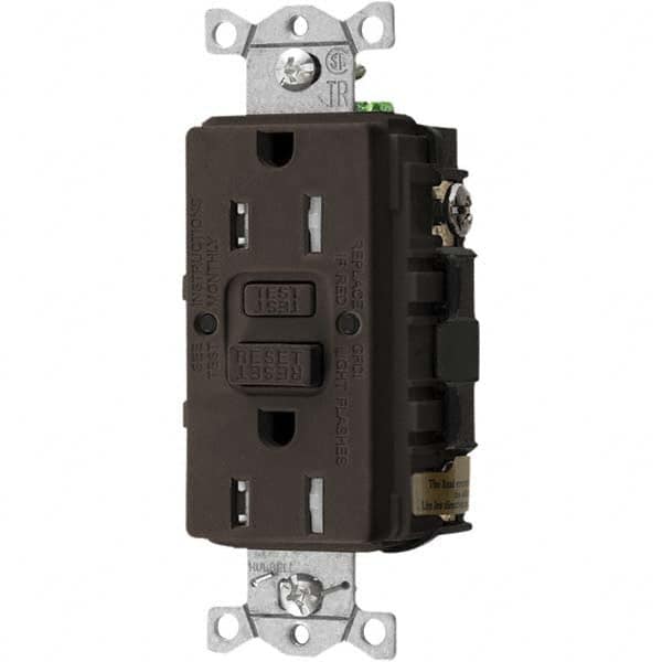 Hubbell Wiring Device-Kellems - GFCI Receptacles Grade: Commercial Color: Brown - A1 Tooling