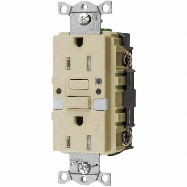 Hubbell Wiring Device-Kellems - GFCI Receptacles Grade: Commercial Color: Ivory - A1 Tooling