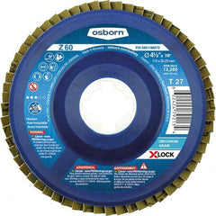 Osborn - 4-1/2" 60 Grit 5/8-11 Center Hole Type 27 Zirconia Alumina Flap Disc - A1 Tooling