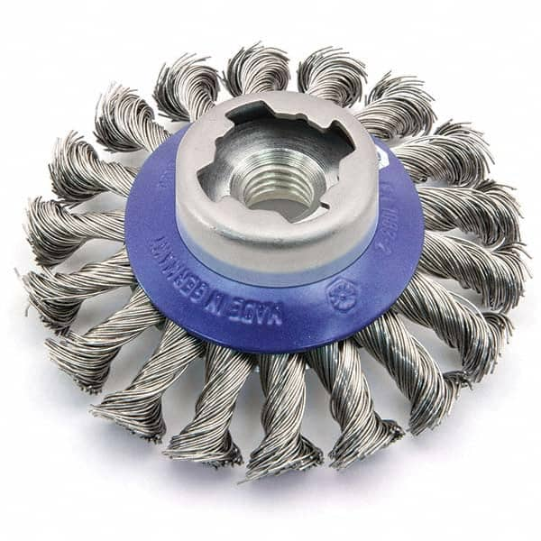 Osborn - 4-1/2" OD, 5/8-11 Arbor Hole, Knotted Steel Wheel Brush - A1 Tooling