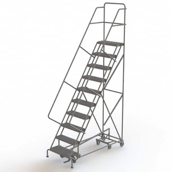 TRI-ARC - Rolling & Wall Mounted Ladders & Platforms Type: All-Directional Ladder Style: Forward Descent 50 Degree Incline - A1 Tooling