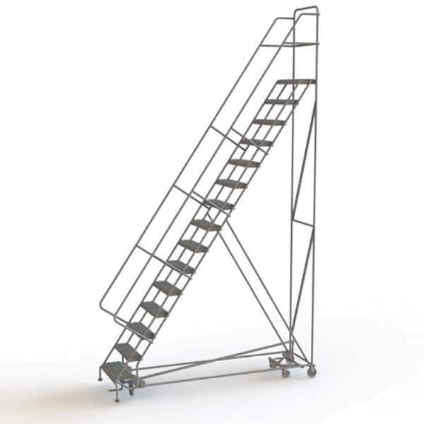 TRI-ARC - Rolling & Wall Mounted Ladders & Platforms Type: All-Directional Ladder Style: Forward Descent 50 Degree Incline - A1 Tooling