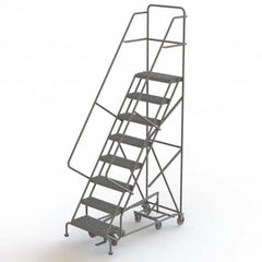 TRI-ARC - Rolling & Wall Mounted Ladders & Platforms Type: All-Directional Ladder Style: Forward Descent 50 Degree Incline - A1 Tooling