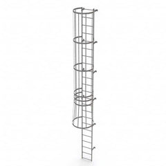 TRI-ARC - Rolling & Wall Mounted Ladders & Platforms Type: Fixed Ladder Style: Safety Cage - A1 Tooling