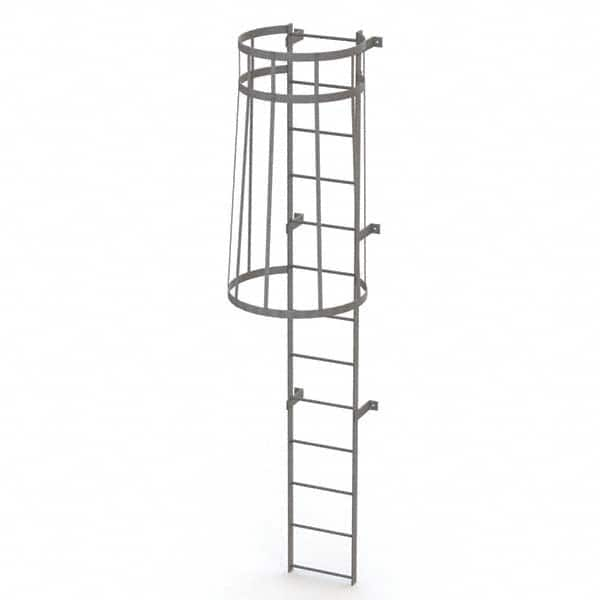 TRI-ARC - Rolling & Wall Mounted Ladders & Platforms Type: Fixed Ladder Style: Safety Cage - A1 Tooling