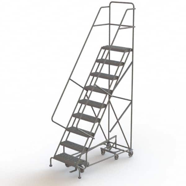 TRI-ARC - Rolling & Wall Mounted Ladders & Platforms Type: All-Directional Ladder Style: Forward Descent 50 Degree Incline - A1 Tooling