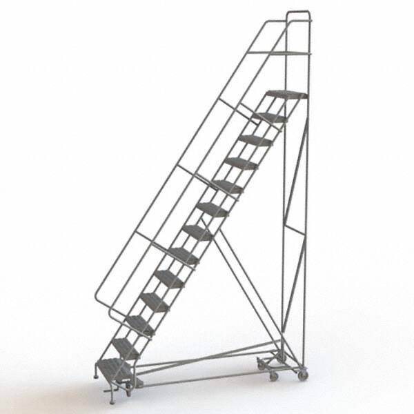 TRI-ARC - Rolling & Wall Mounted Ladders & Platforms Type: All-Directional Ladder Style: Forward Descent 50 Degree Incline - A1 Tooling