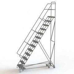 TRI-ARC - Rolling & Wall Mounted Ladders & Platforms Type: All-Directional Ladder Style: Forward Descent 50 Degree Incline - A1 Tooling