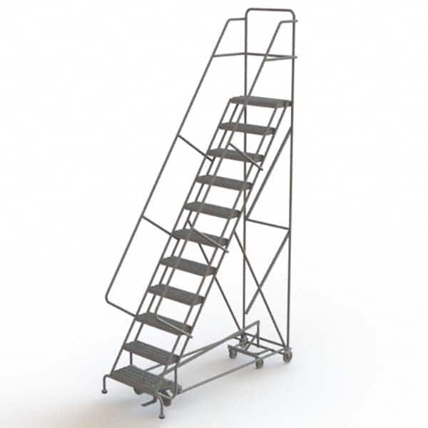 TRI-ARC - Rolling & Wall Mounted Ladders & Platforms Type: All-Directional Ladder Style: Forward Descent 50 Degree Incline - A1 Tooling