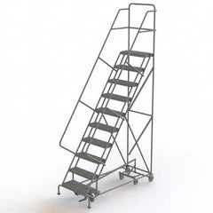 TRI-ARC - Rolling & Wall Mounted Ladders & Platforms Type: All-Directional Ladder Style: Forward Descent 50 Degree Incline - A1 Tooling