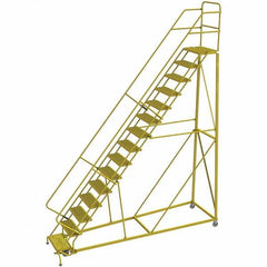 TRI-ARC - Rolling & Wall Mounted Ladders & Platforms Type: Stairway Slope Ladder Style: Forward Descent 50 Degree Incline - A1 Tooling