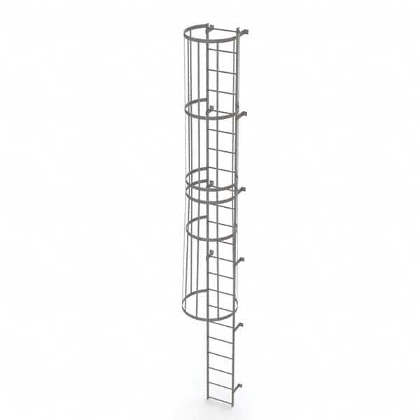 TRI-ARC - Rolling & Wall Mounted Ladders & Platforms Type: Fixed Ladder Style: Safety Cage - A1 Tooling