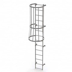 TRI-ARC - Rolling & Wall Mounted Ladders & Platforms Type: Fixed Ladder Style: Safety Cage - A1 Tooling